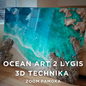 Ocean art 2 lygis. 3D technika jūros tematika.