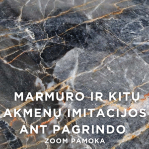 Marmuro ir kitų akmenų imitacijos technikos ant pagrindo - ZOOM pamoka