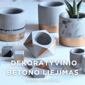 “Dekoratyvinio betono” liejimas - zoom mokymai