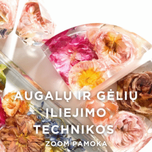 Augalų ir gėlių įliejimo technikos - ZOOM pamoka