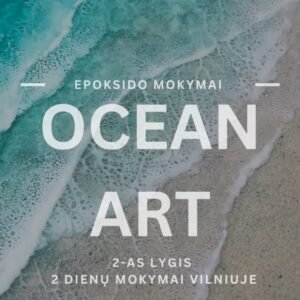 Ocean art 3D jūrinių paveikslų liejimo mokymai 2-as LYGIS